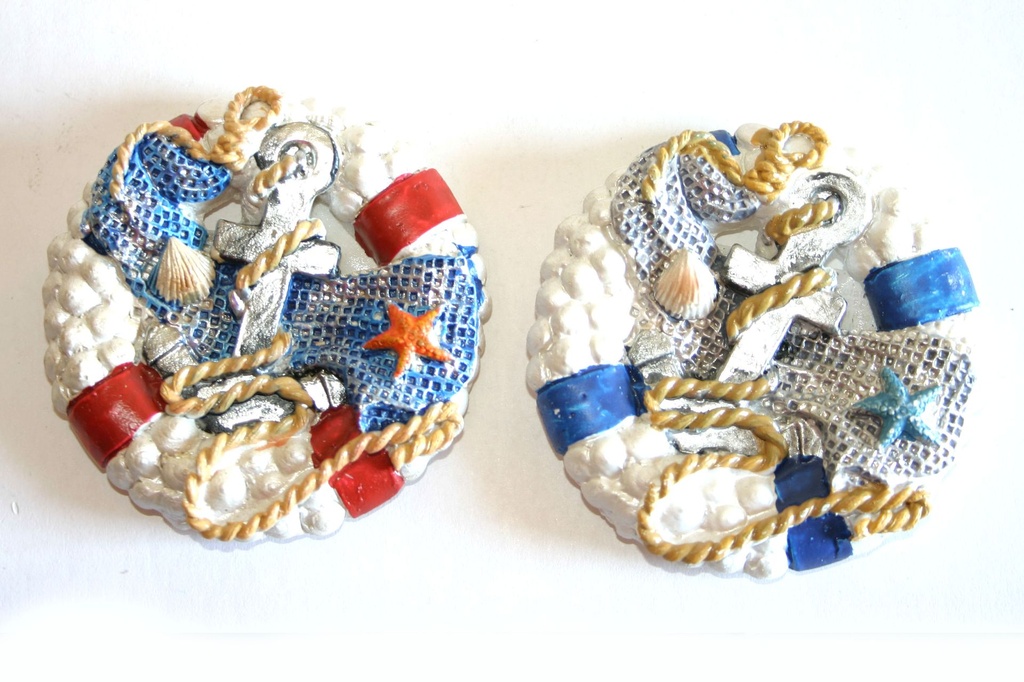 MAGNETE RESINA SALVAGENTE ANCORA C/CONCHIGLIE2 MOD 