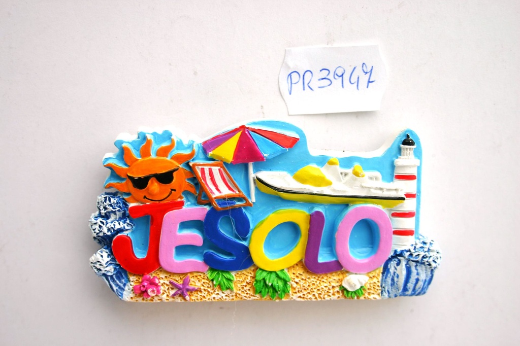 MAGNETE RESINA SCRITTA MULTICOLOR JESOLO 