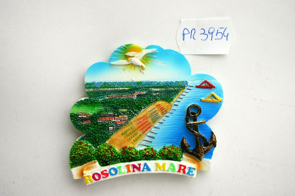 MAGNETE RESINA NUVOLA ROSOLINA MARE 