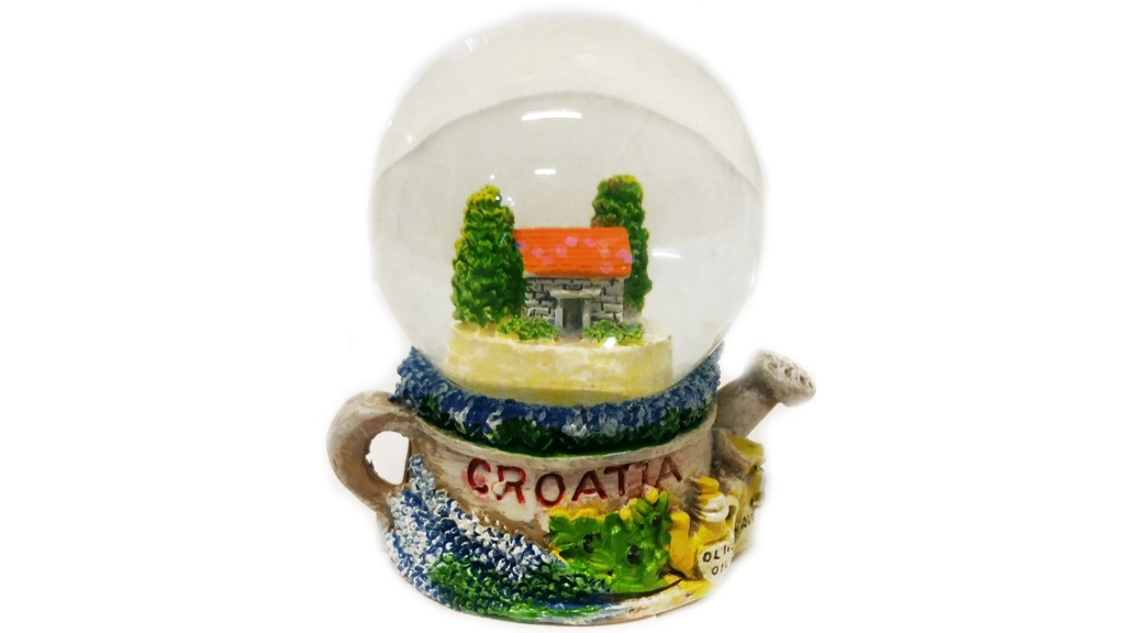 BOLLA NEVE VETRO B/RESINA PICC LAVANDA CROATIA 