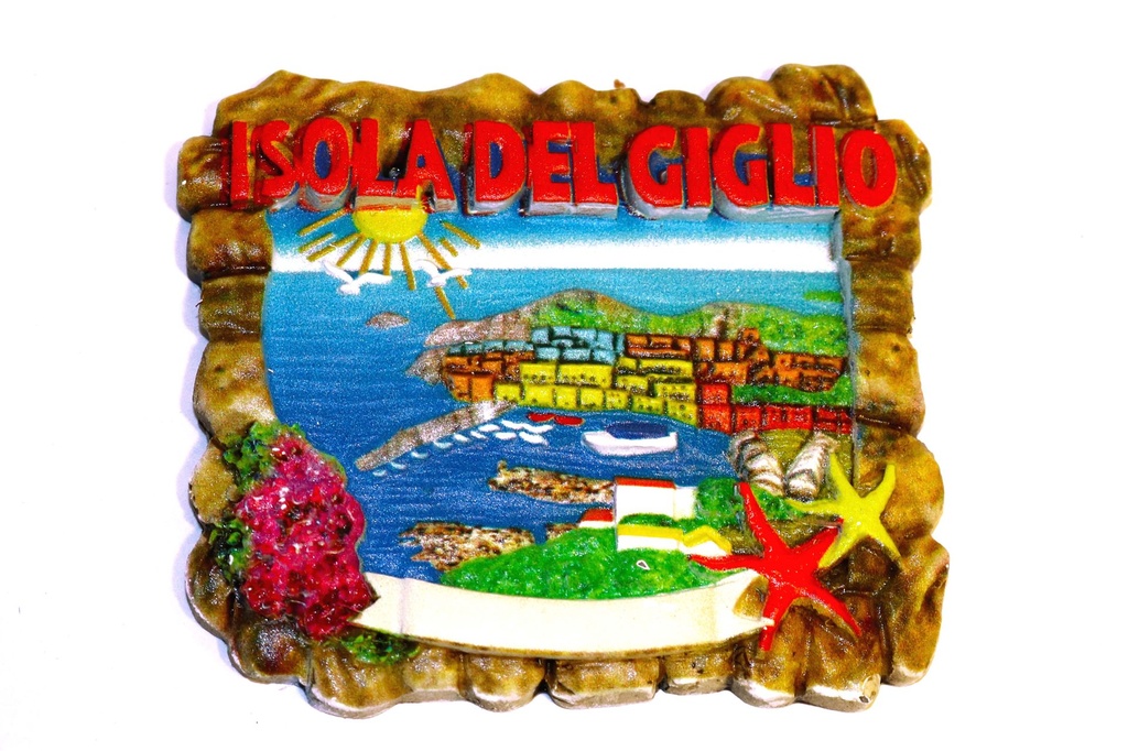 MAGNETE RESINA ISOLA DEL GIGLIO ROCCE C/VEDUTA 