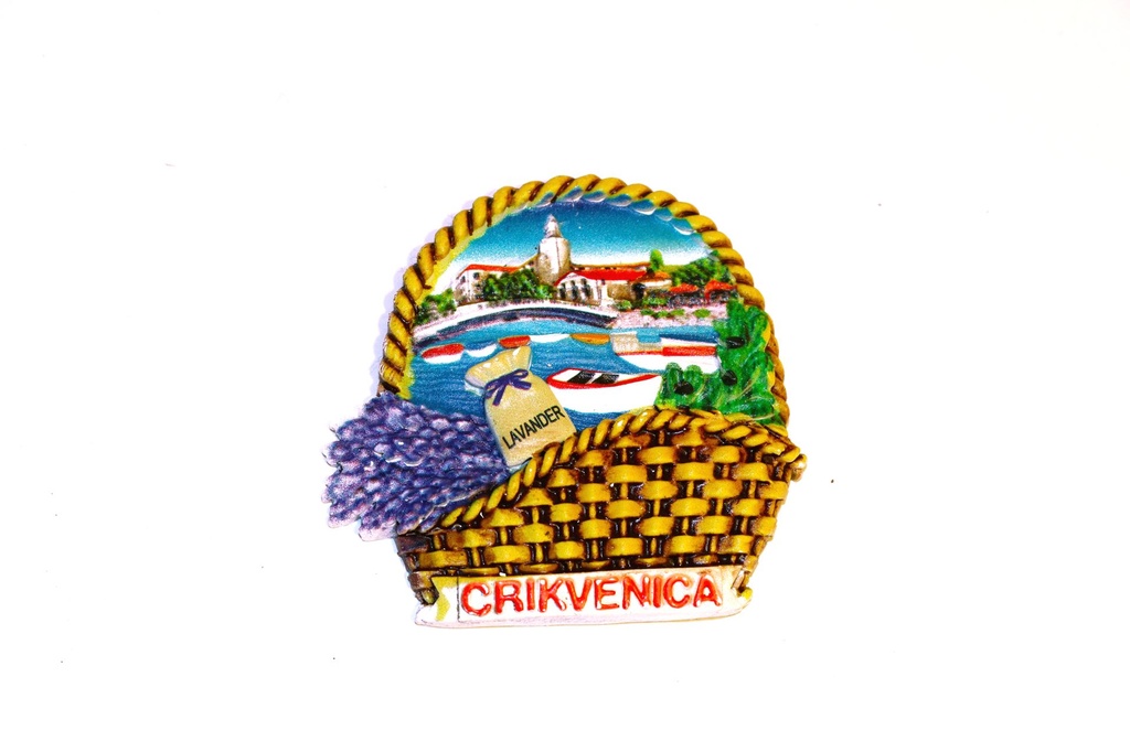 MAGNETE RESINA CESTO CRIKVENIKA C/LAVANDA 