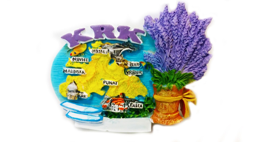 MAGNETE RESINA CARTINA KRK C/LAVANDA 