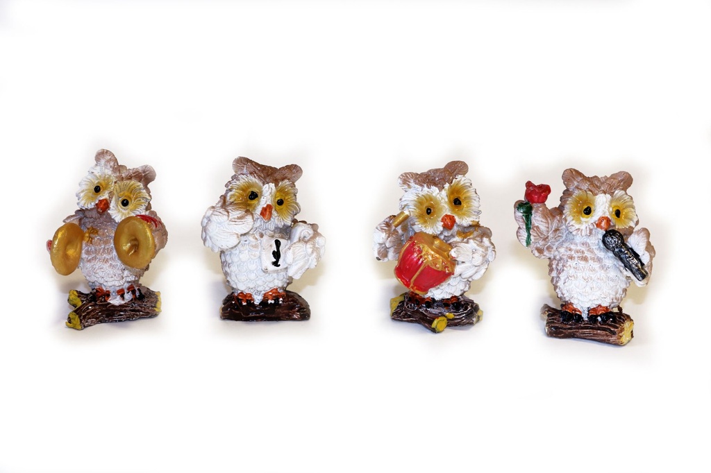 GUFO RESINA 5.9 CM 4 MOD ASS 