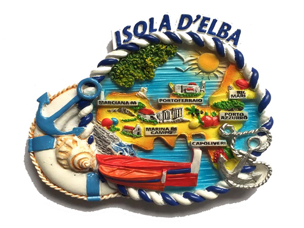 MAGNETE RESINA TONDO ISOLA D'ELBA C/SALVAGENTE 