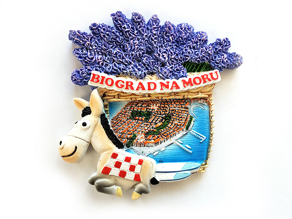 MAGNETE CESTINO LAVANDA E ASINO BIOGRAD NA MORU 