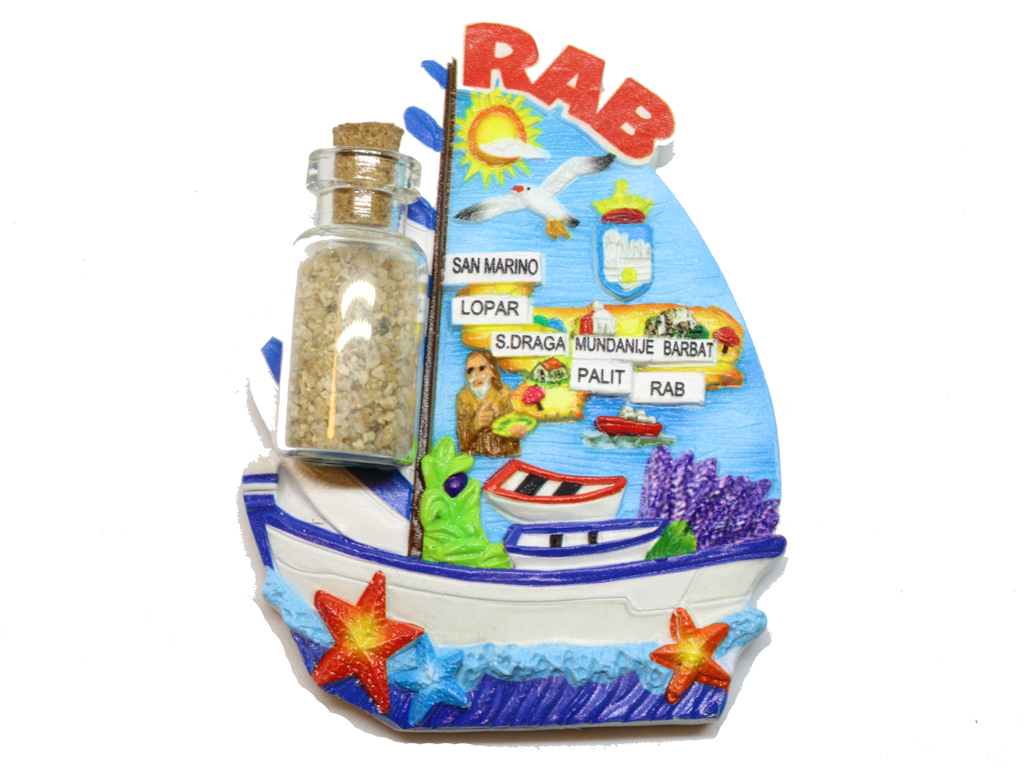 MAGNETE BARCA FARO VEDUTA RAB 