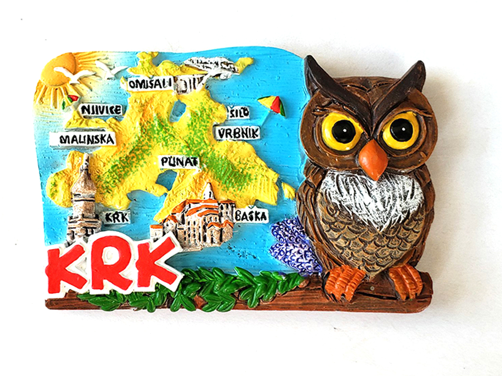 MAGNETE RETTANGOLARE GUFO KRK 