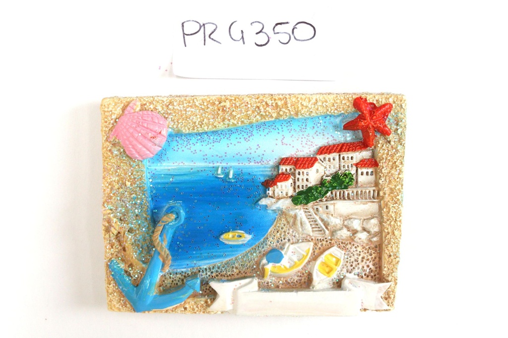 MAGNETE RESINA RETT SABBIA STELLE C/VED+PERG 2MOD 