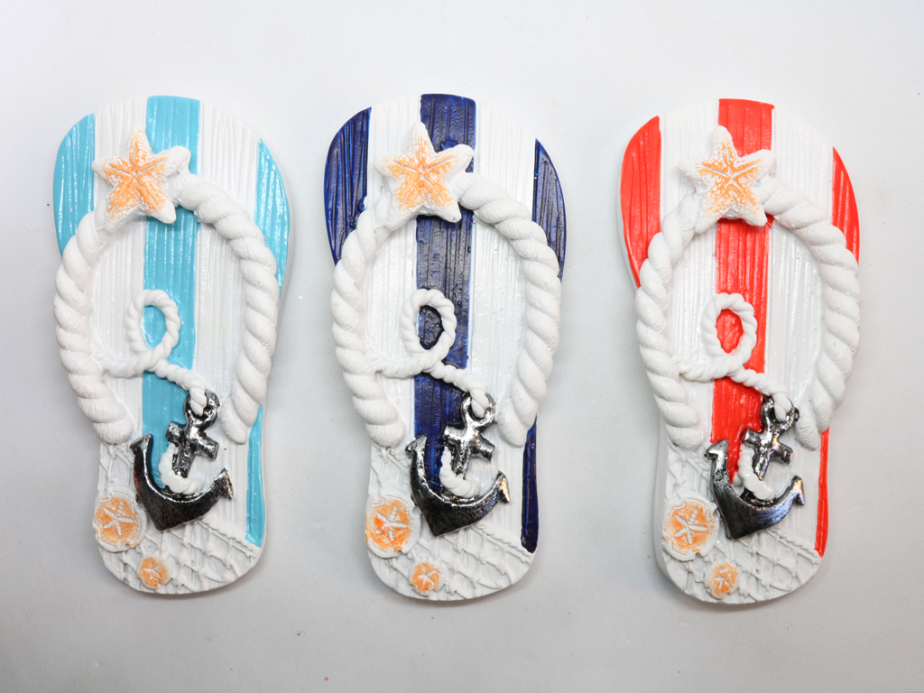 MAGNETE RESINA CIABATTA C/VEDUTA MARINA 2 MOD ASS 