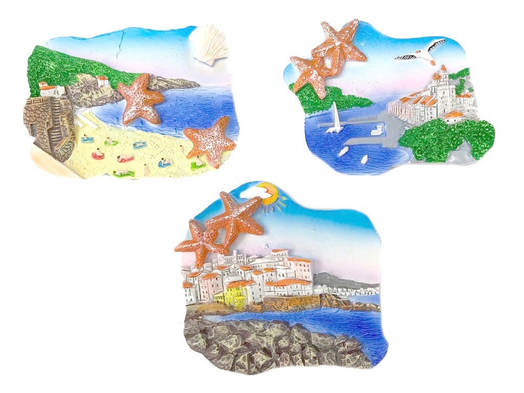 MAGNETE RES PERGAMENA C/STELLA VEDUTA BARCHE 2 MOD 