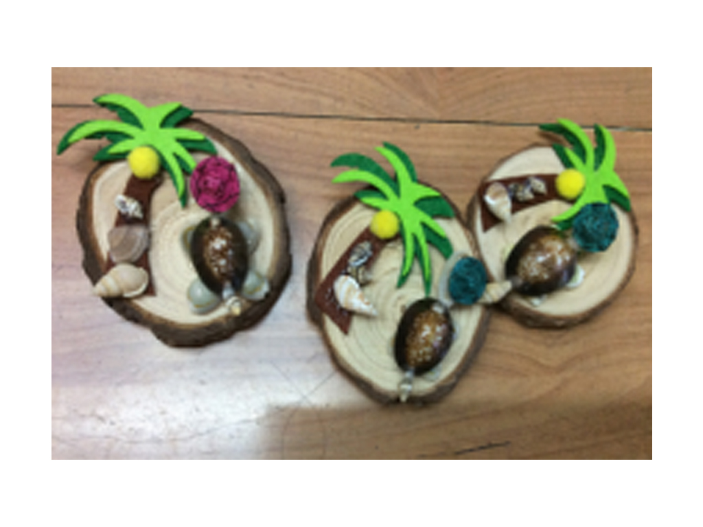 MAGNETE RESINA LEGNO C/TARTARUGA 3 MOD ASS 