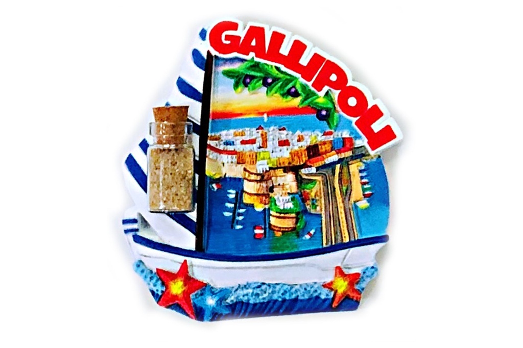 MAGNETE GALLIPOLI BARCA C/BOTTIGLIA 