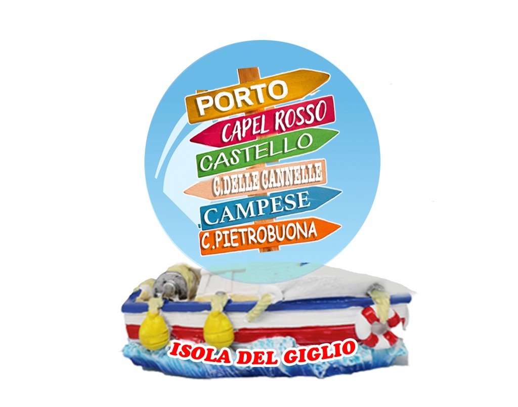 BOLLA NEVE 45 MM ISOLA DEL GIGLIO SEGNALI 