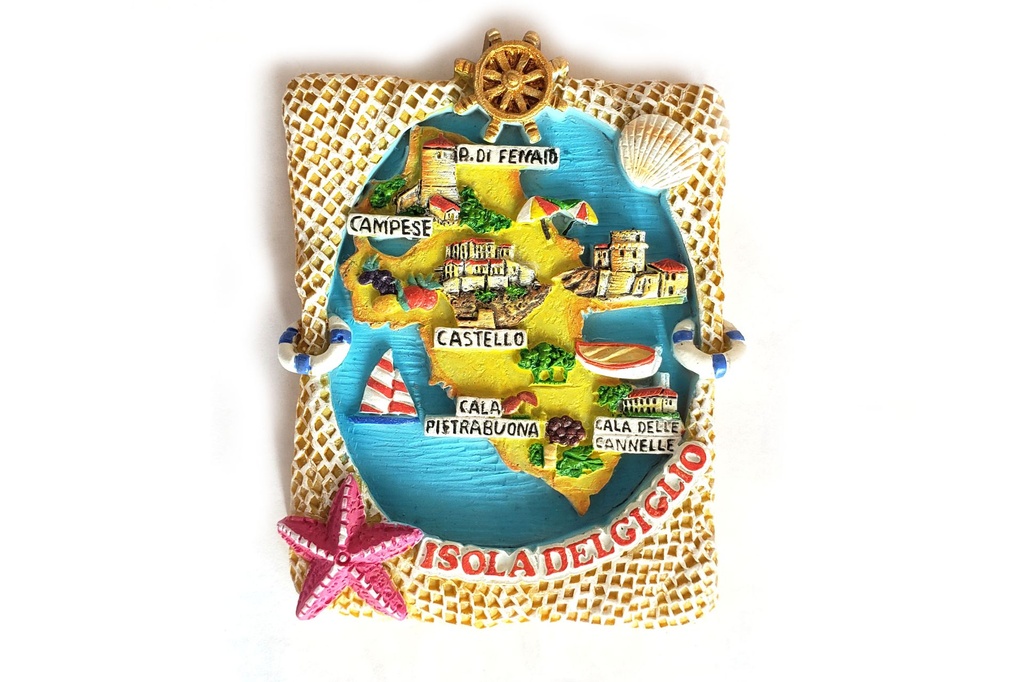 MAGNETE RETT MAPPA GIGLIO 