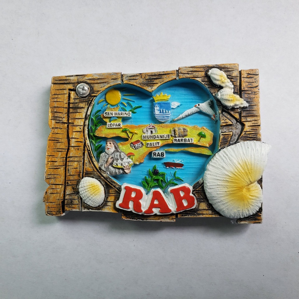 MAGNETE TAVOLETTA CON CUORE RAB 