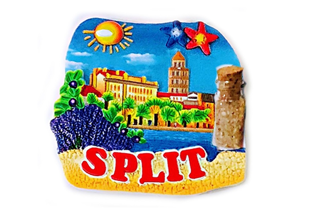 MAGNETE VEDUTA CON BOTTIGLIETTA SPLIT 