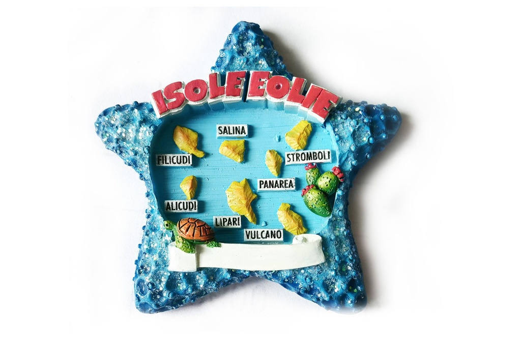 MAGNETE RESINA STELLA ISOLE EOLIE 