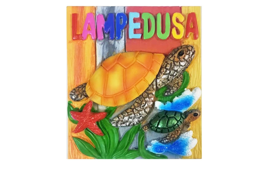 MAGNETE RESINA STECCATO TARTARUGA LAMPEDUSA 