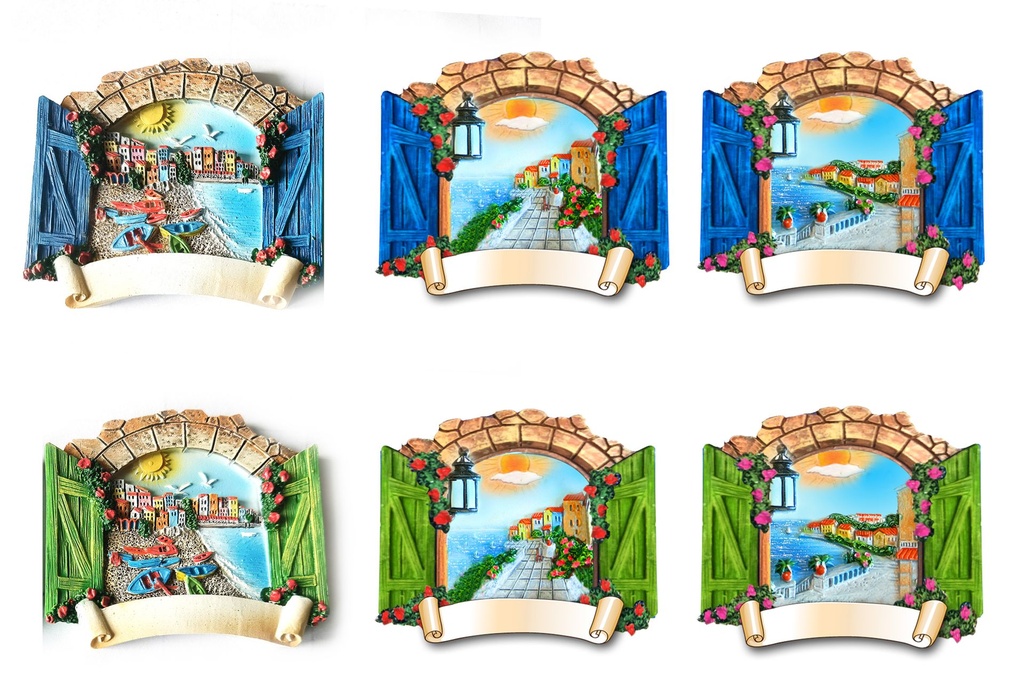 MAGNETE RESINA FINESTRA C/VEDUTA ASS 