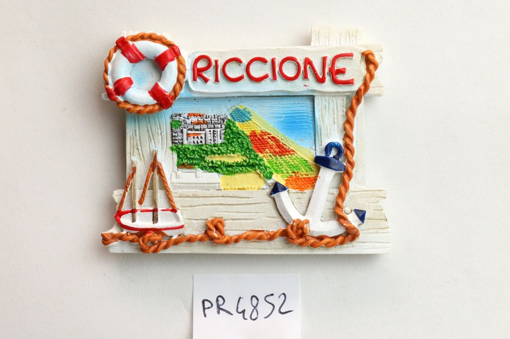 MAGNETE RESINA STECCATO BIANCO RICCIONE 