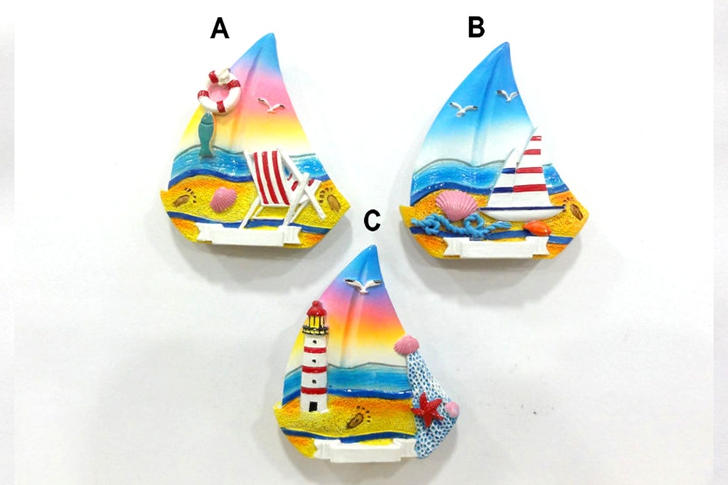 MAGNETE RESINA BARCA A VELA VEDUTA 4 MOD 