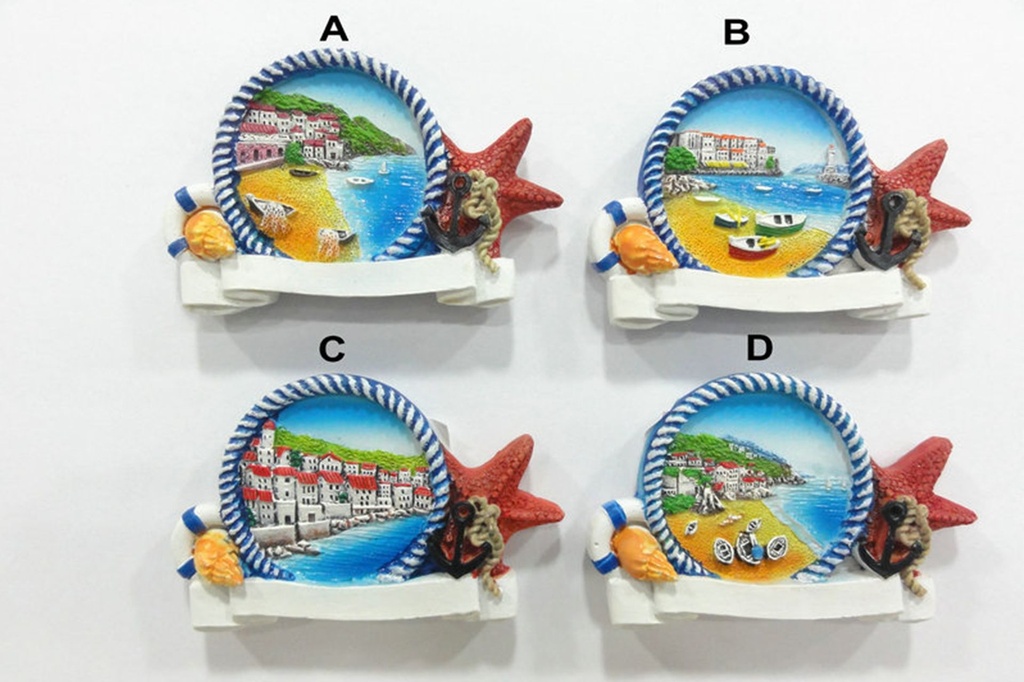 MAGNETE RESINA TONDO E STELLA VEDUTA 4 MOD 