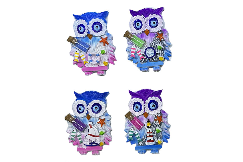 MAGNETE RESINA GUFO C/BOTT 4 MOD 