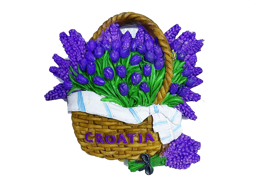 MAGNETE RESINA CESTO LAVANDA C/SCRITTA 