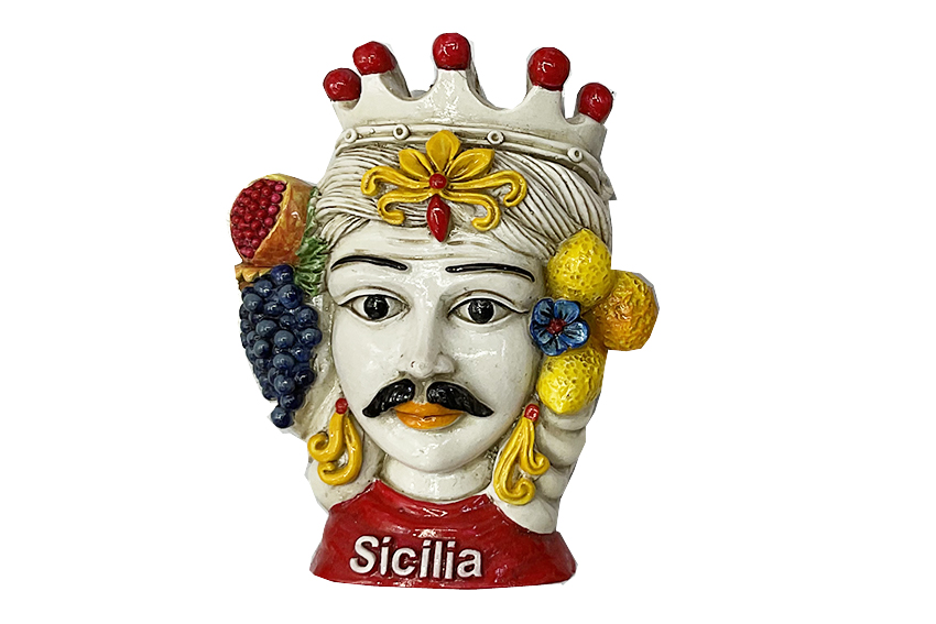 MAGNETE RESINA TESTA UOMO SICILIA 