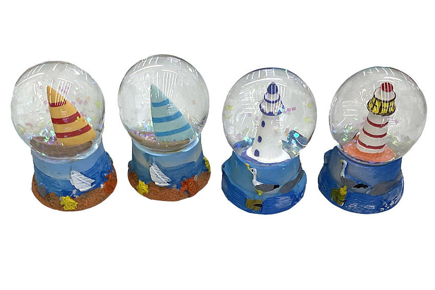 BOLLE NEVE VETRO FARO RESINA 4 MOD 