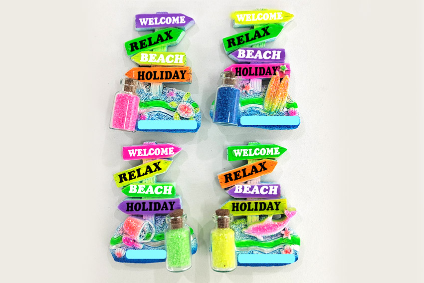 MAGNETE RESINA CARTELLI STRADALI C/BOTT 4 MOD 