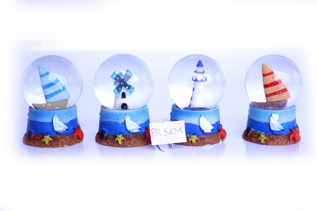 BOLLA NEVE RESINA CON BARCHETTE 