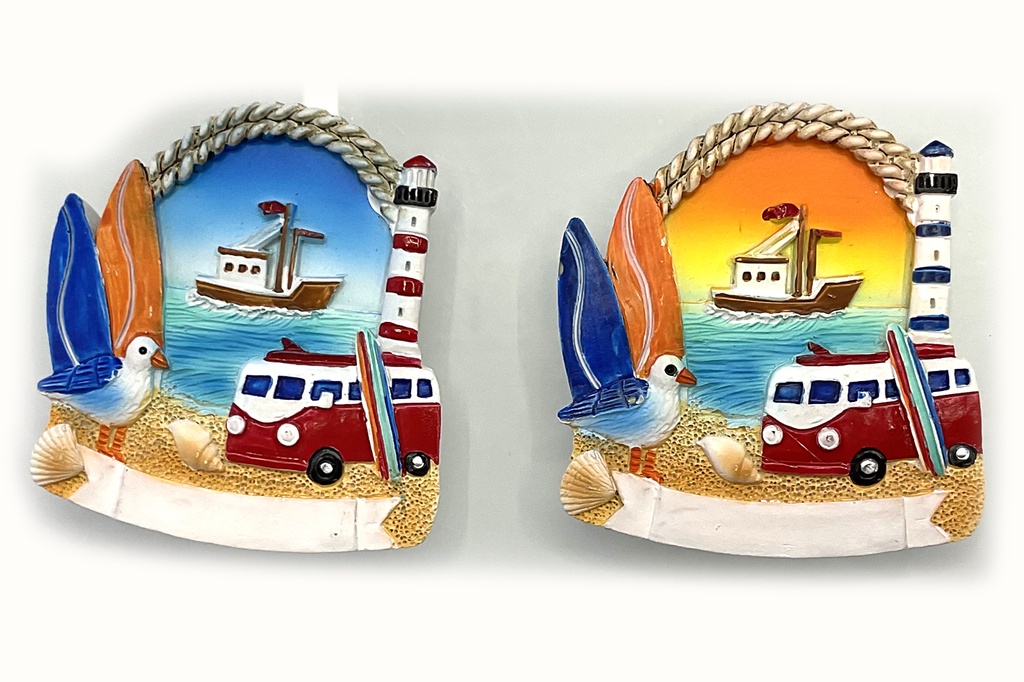 MAGNETE RESINA NUVOLA C/PULMINO E VEDUTA 4 MOD ASS 