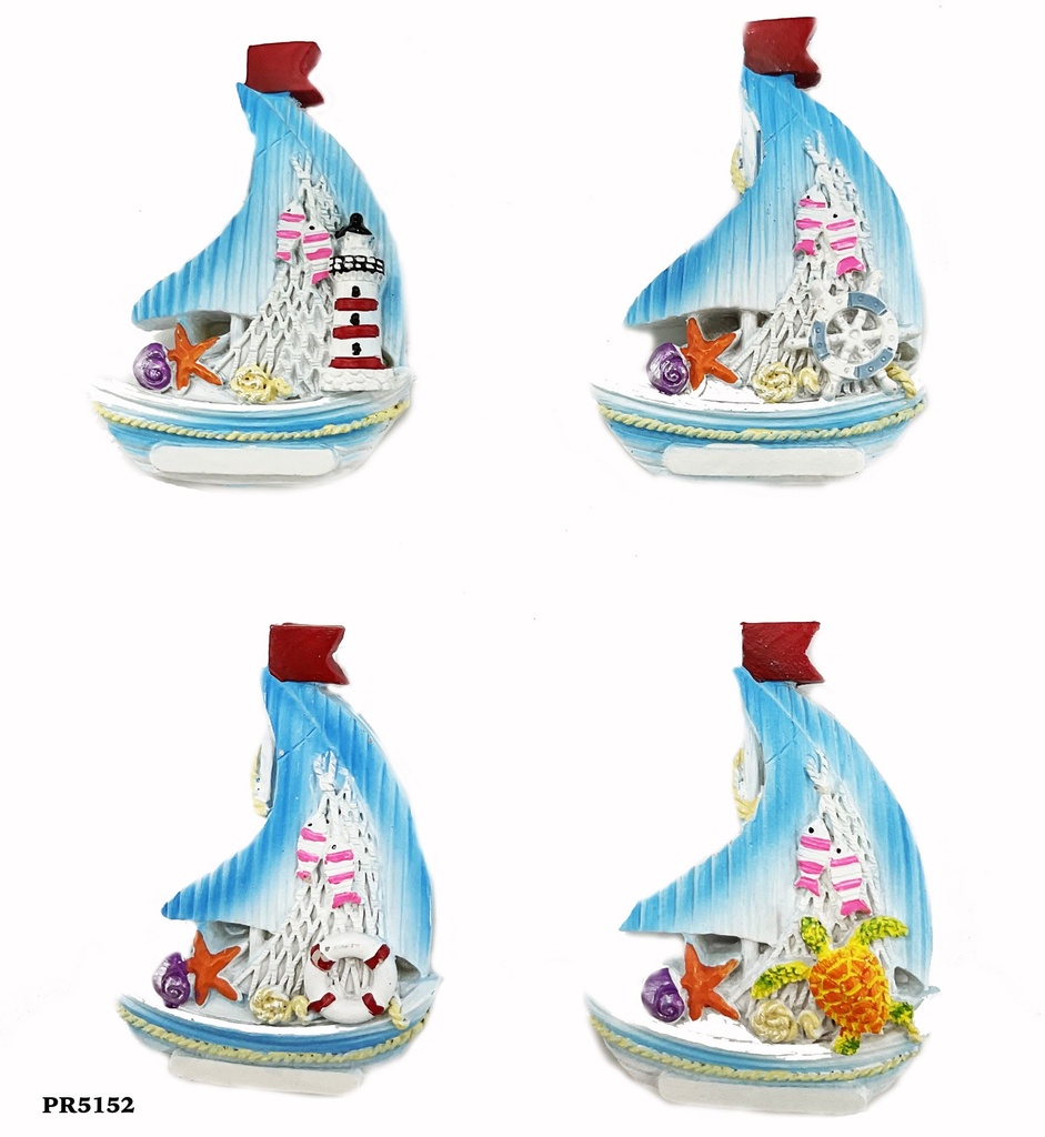 MAGNETE RESINA BARCHETTA 4 COL ASS 