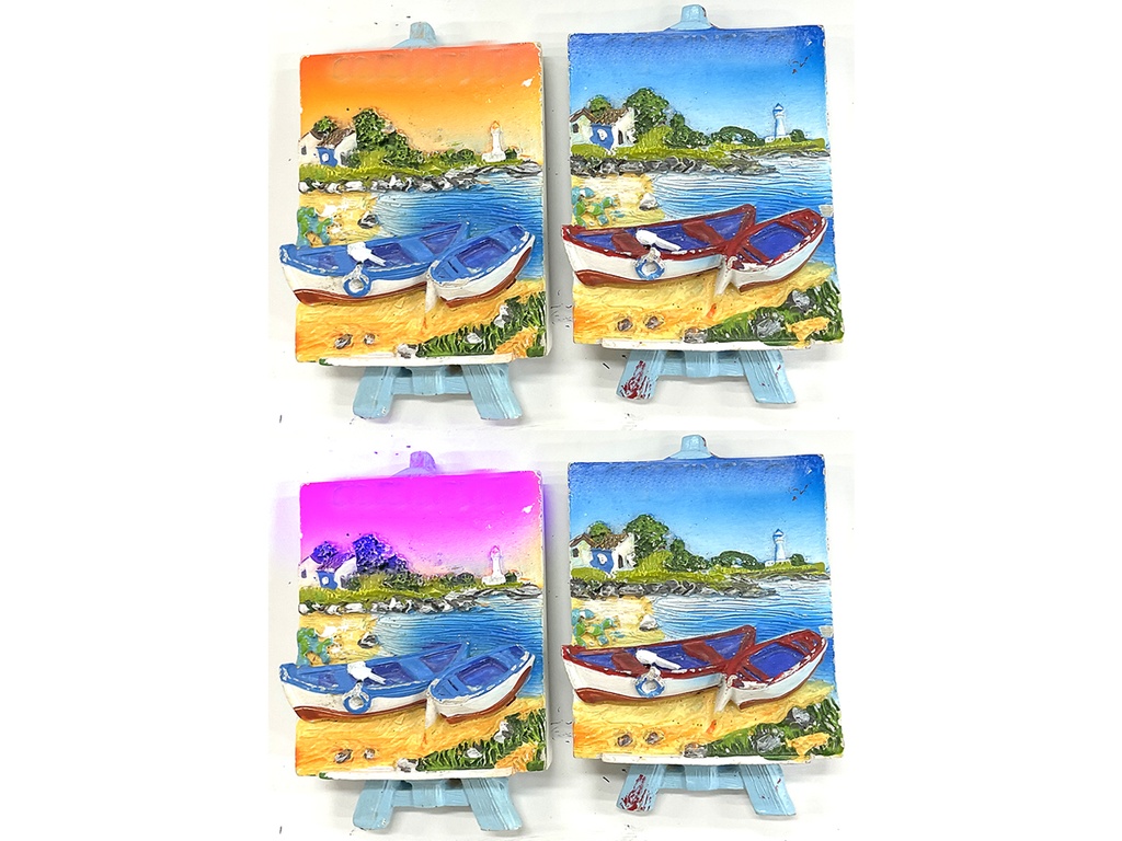 MAGNETE RESINA VEDUTA BARCHE 4 COL ASS 