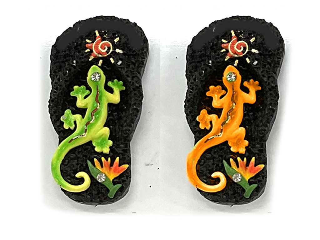 MAGNETE RESINA CIABATTINA NERA GEKO 2 COL ASS 