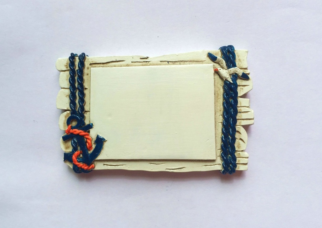 MAGNETE RESINA DA PERS. CORNICE C/GABBIANO 