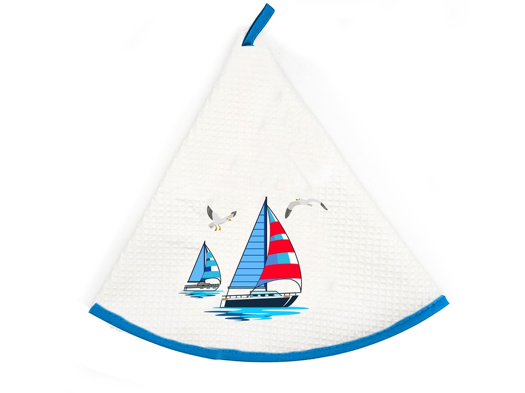 CANOVACCIO WAFFLE CONO RICAMO BARCA A VELA 