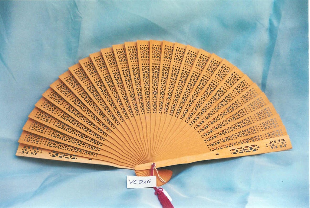 VENTAGLI LEGNO NAT. 8" - 4 INTARSI ASS. 