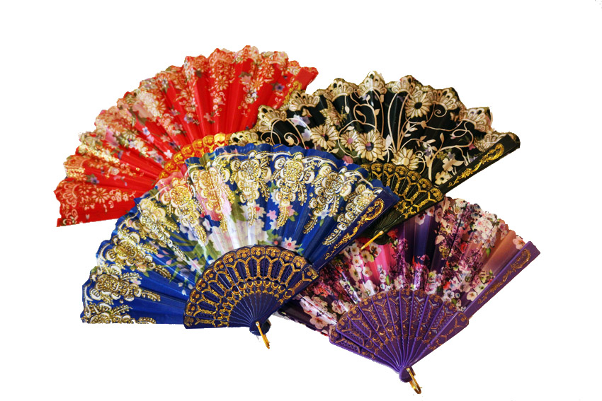 VENTAGLIO STOFFA FIORI 