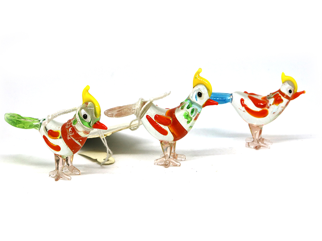 ANIMALI VETRO SET 6 PZ GALLINELLA 