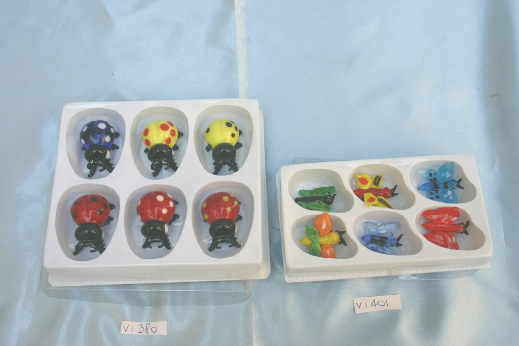 FARFALLA VETRO SET 6 PZ 