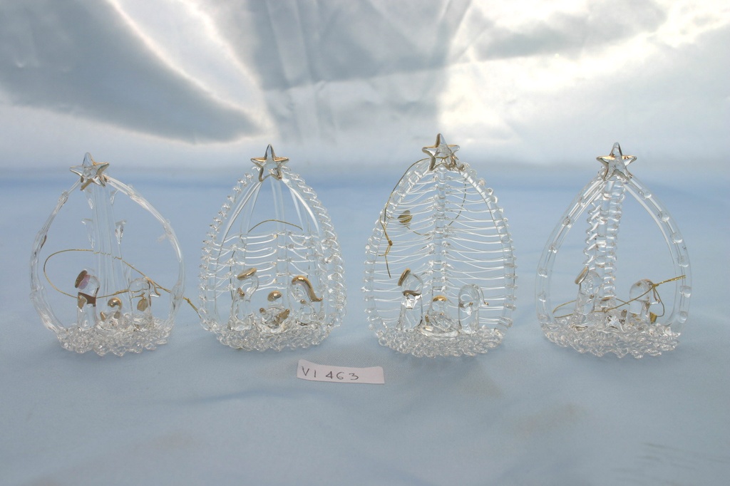 PRESEPE VETRO SPOONGLASS h.8 cm - 4 MOD 