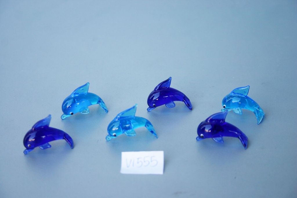 DELFINI VETRO PICCOLI 6 pz/cf 