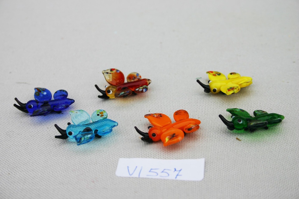FARFALLE VETRO PICCOLE 6 pz/cf 