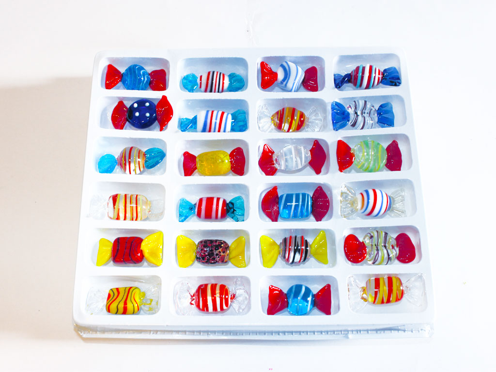 CONFEZIONE CARAMELLE VETRO 24 PZ 