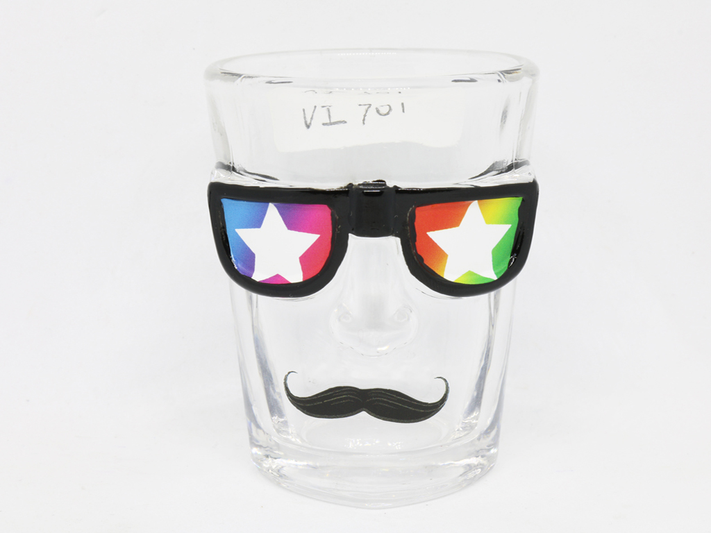 SHOT GLASS VETRO OCCHIALI GENERICO STELLE 