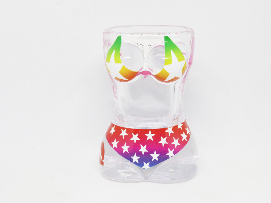 SHOT GLASS VETRO BIKINI GENERICO STELLE 