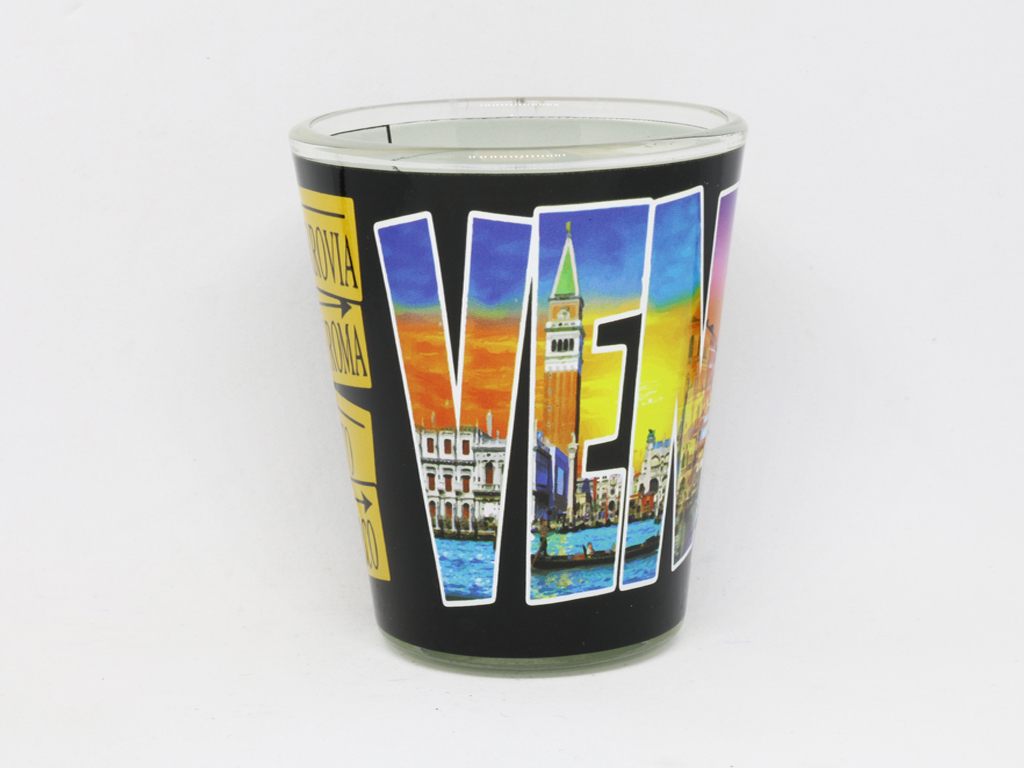 SHOT GLASS VETRO 10OZ NERO VENEZIA 